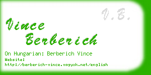 vince berberich business card